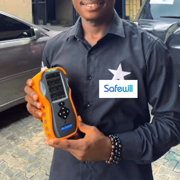 Portable NH3 H2S VOC COV PID CO O3 NO2 SO2 NO SO3 Gas Detector, 0 to 50 Ppm Handheld Alarm Air Quality Measurement Monitor