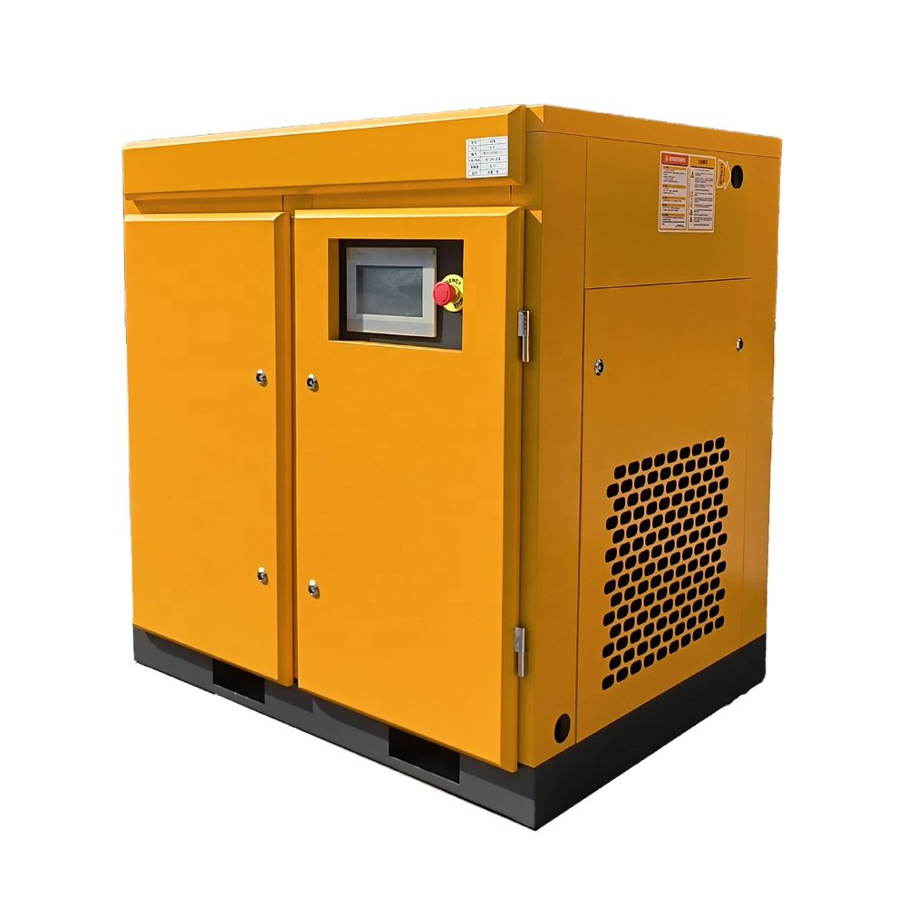 Portable Industrial 7.5KW Screw Air Compressor Low Noise Rotary Screw 10HP 15HP 20HP 30HP Gas Powered with 380V Motor