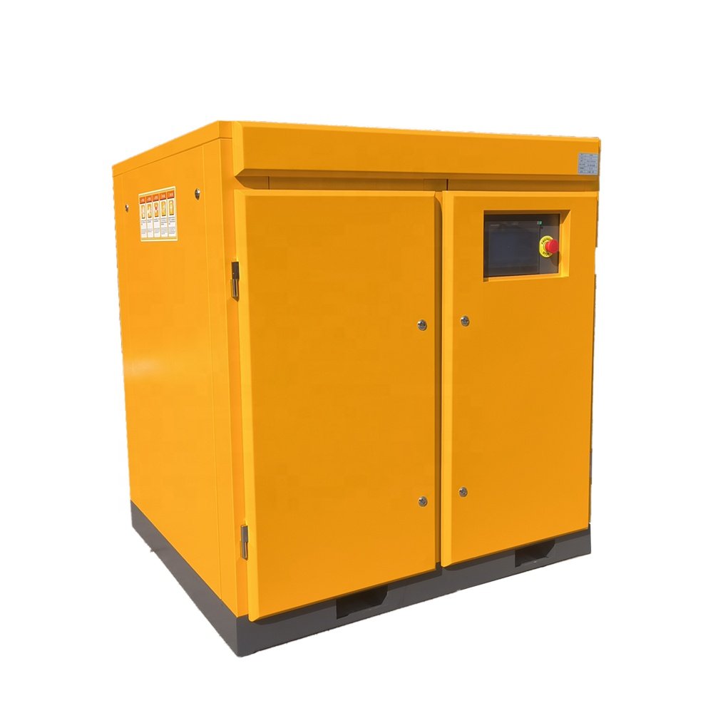 Portable Industrial 7.5KW Screw Air Compressor Low Noise Rotary Screw 10HP 15HP 20HP 30HP Gas Powered with 380V Motor