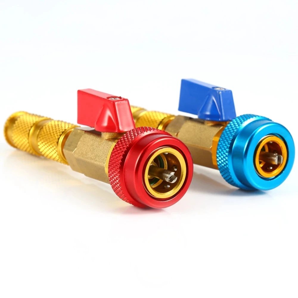 Car Air Conditioning Valve Core R134a Quick Remover Installer Low Pressure Refrigerant Adapter Kit Valve Core Remover Tool
