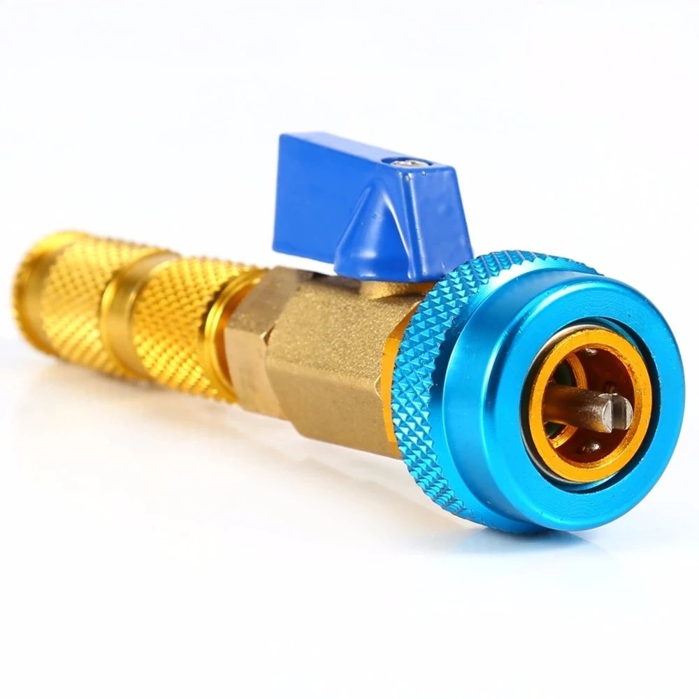 Car Air Conditioning Valve Core R134a Quick Remover Installer Low Pressure Refrigerant Adapter Kit Valve Core Remover Tool