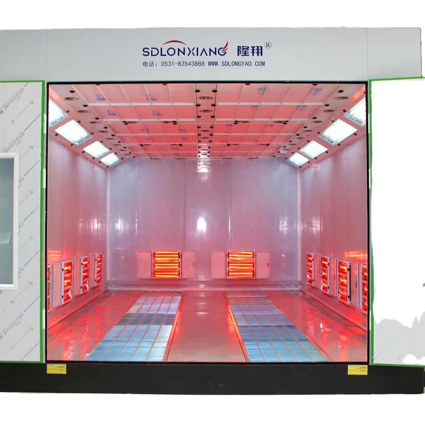 UL Certified 9m X 5m LED Lighting Car Filter System Spray Booth Baking Paint Booth with Diesel Burner & Electric Heating System