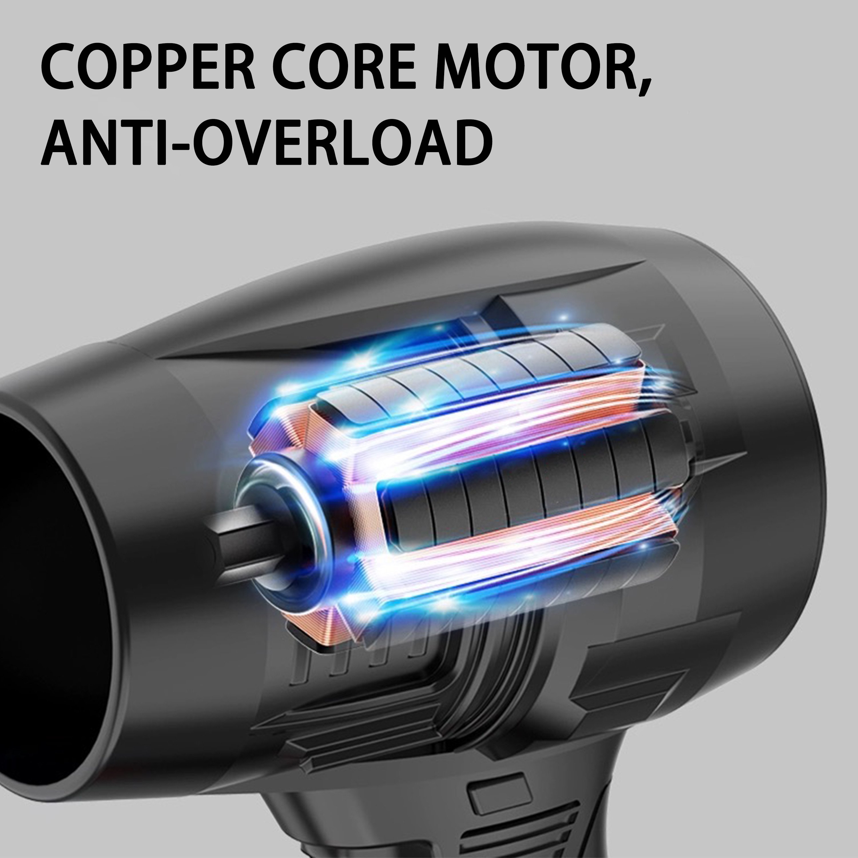 WOSAI 650g 20V Thrust 1050w Battery Detachable Supper Big Jet Fan Air Hammer Industrial Blower Car Dryer