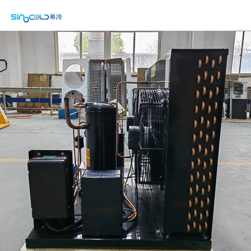 Custom 2-10HP Cold Room Refrigeration Unit SCYHF06 5hp Condensing Unit with YM86E7G-100 Scroll Compressor R404A 220V 3ph 60hz