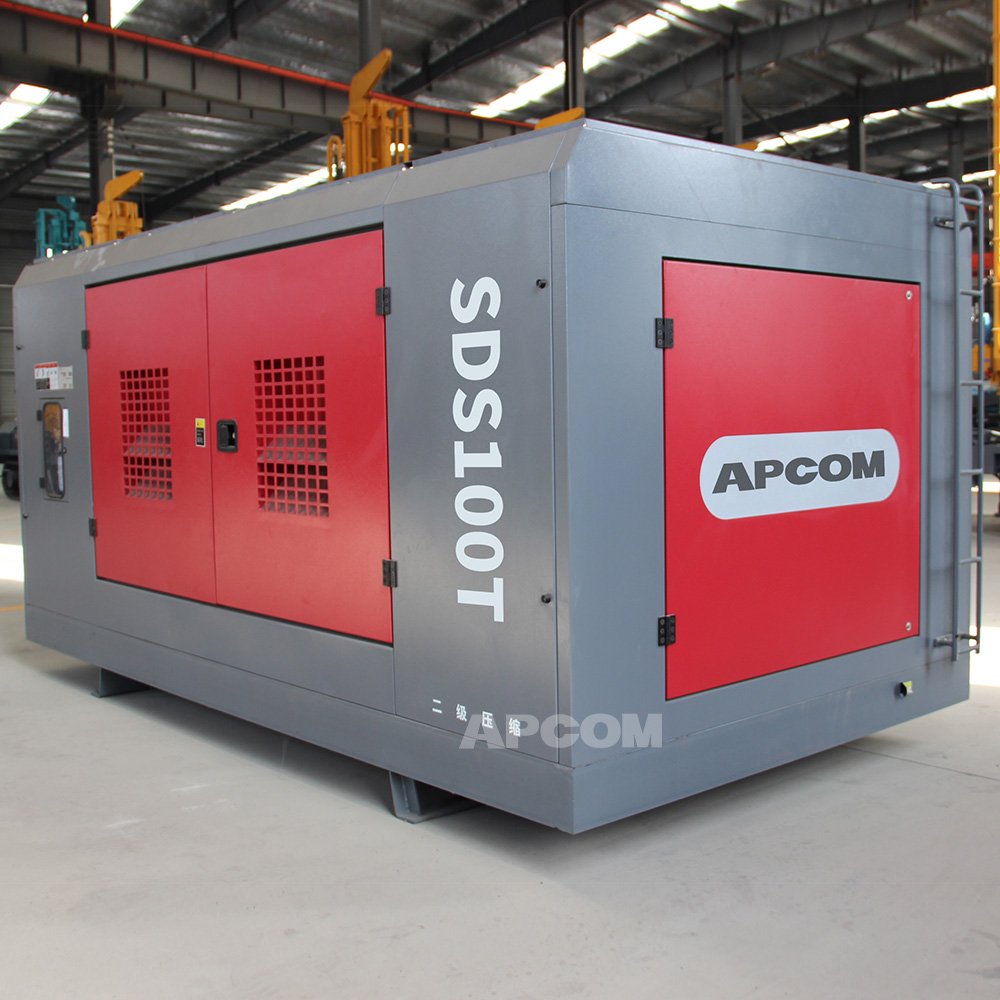 25bar 1000cfm 30m3/min Mining air Compressor Cummins 25 bar 1000 Cfm diesel Engine Screw Compressor for Water Well Drill Rig
