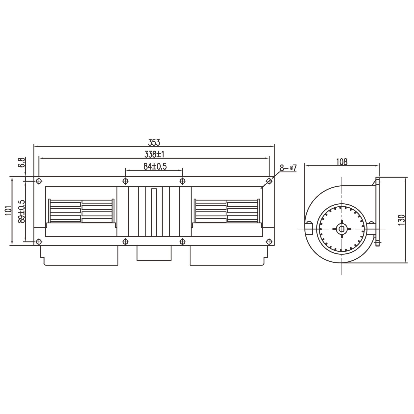 China Made High Performance 12V 24V Air Conditional Application High Airflow Dc Blower Evaporator Fan
