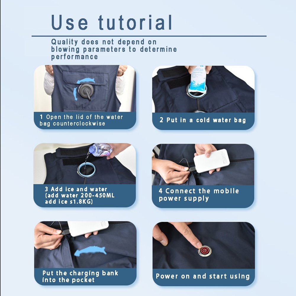 Men's Summer Casual Cooling Vest Air-Conditioned Water-Circulated Heatstroke Prevention Warm Down Filled for Work Nylon Shell