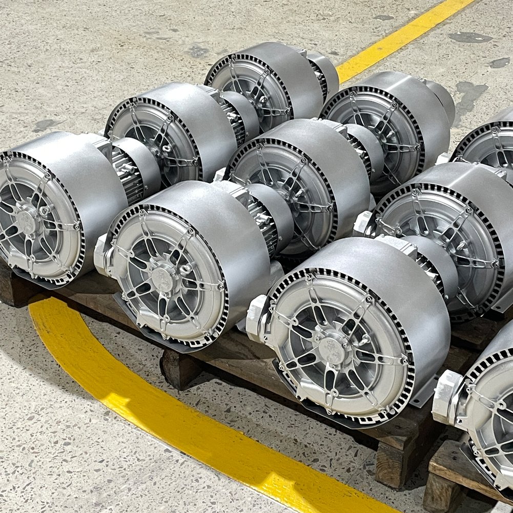 Industry Vacuum Air Pump Turbine Ring Blower 1HP Double Stage Side Channel Blower