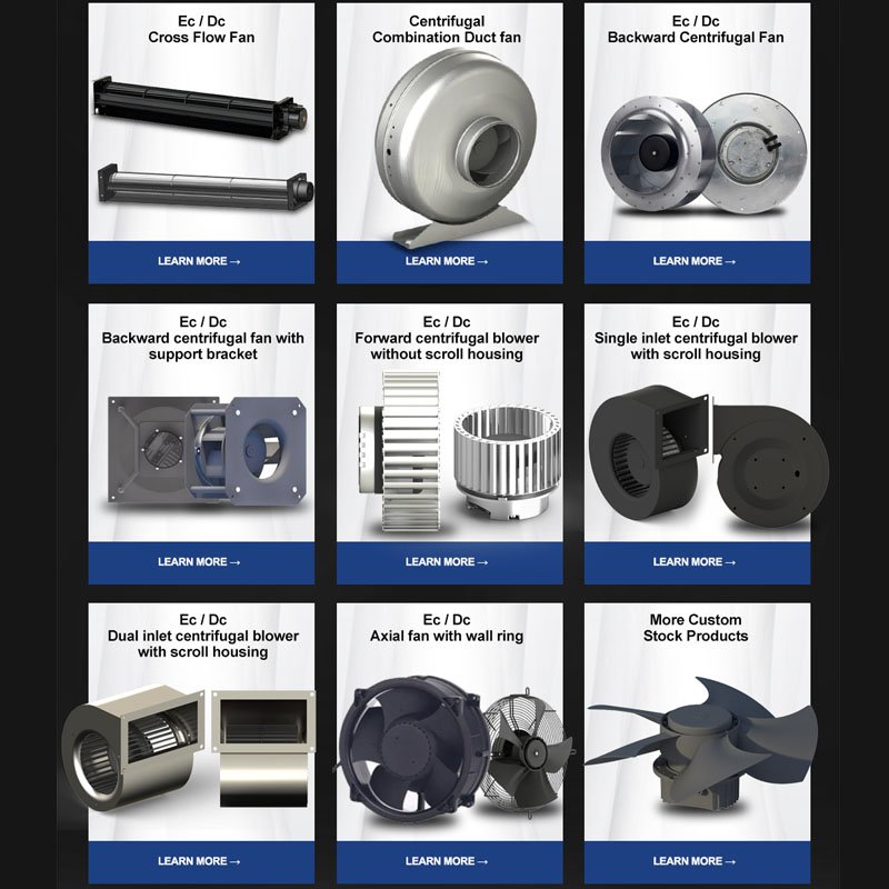 220mm 110V DC Ventilation Air Ventilator Impeller Blower Ball Bearing Backward Centrifugal Blower Fan Motor