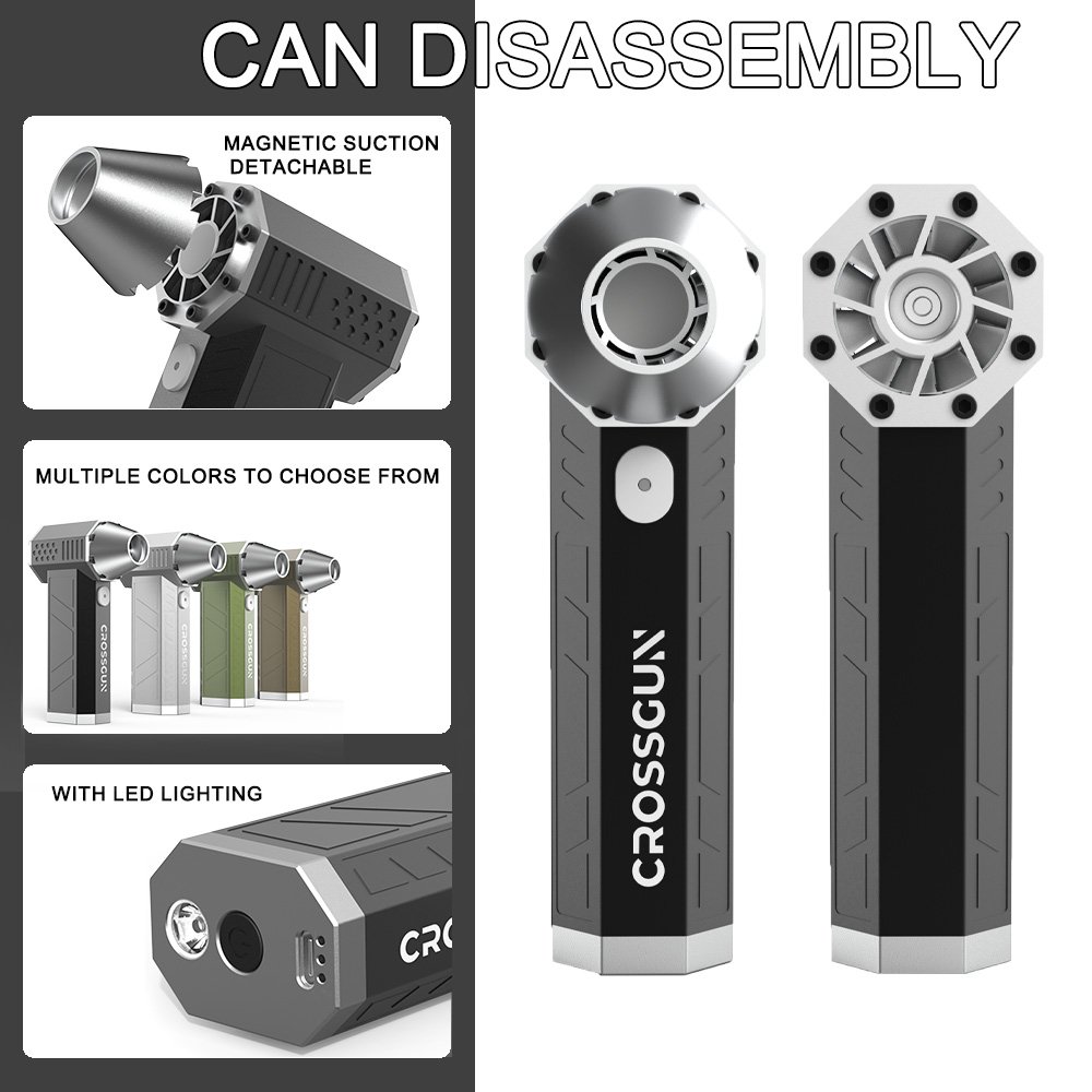 CROSSGUN Jet Dry Blower 120000rpm Powerful Turbo Mini Strong Fan 2023 Handy Jet Outdoor Cooking Air Duster Cooling Blower
