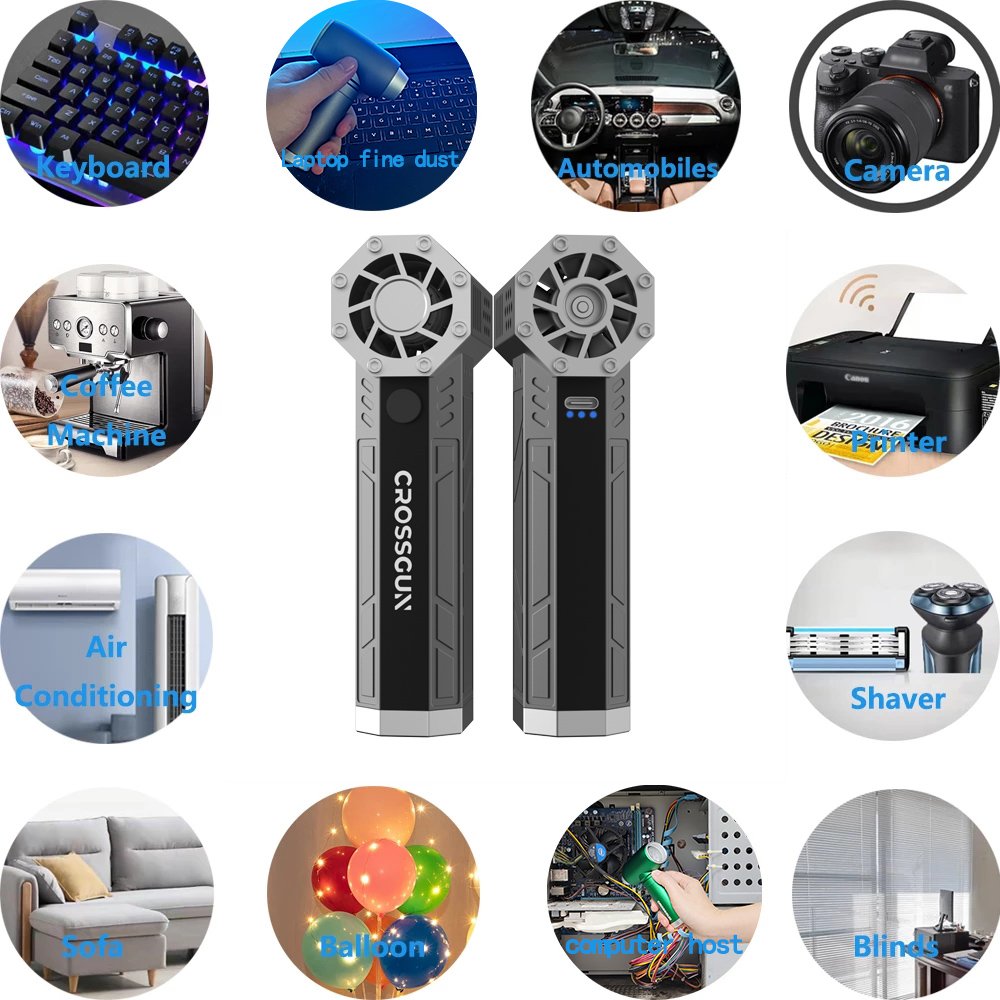 CROSSGUN Jet Dry Blower 120000rpm Powerful Turbo Mini Strong Fan 2023 Handy Jet Outdoor Cooking Air Duster Cooling Blower