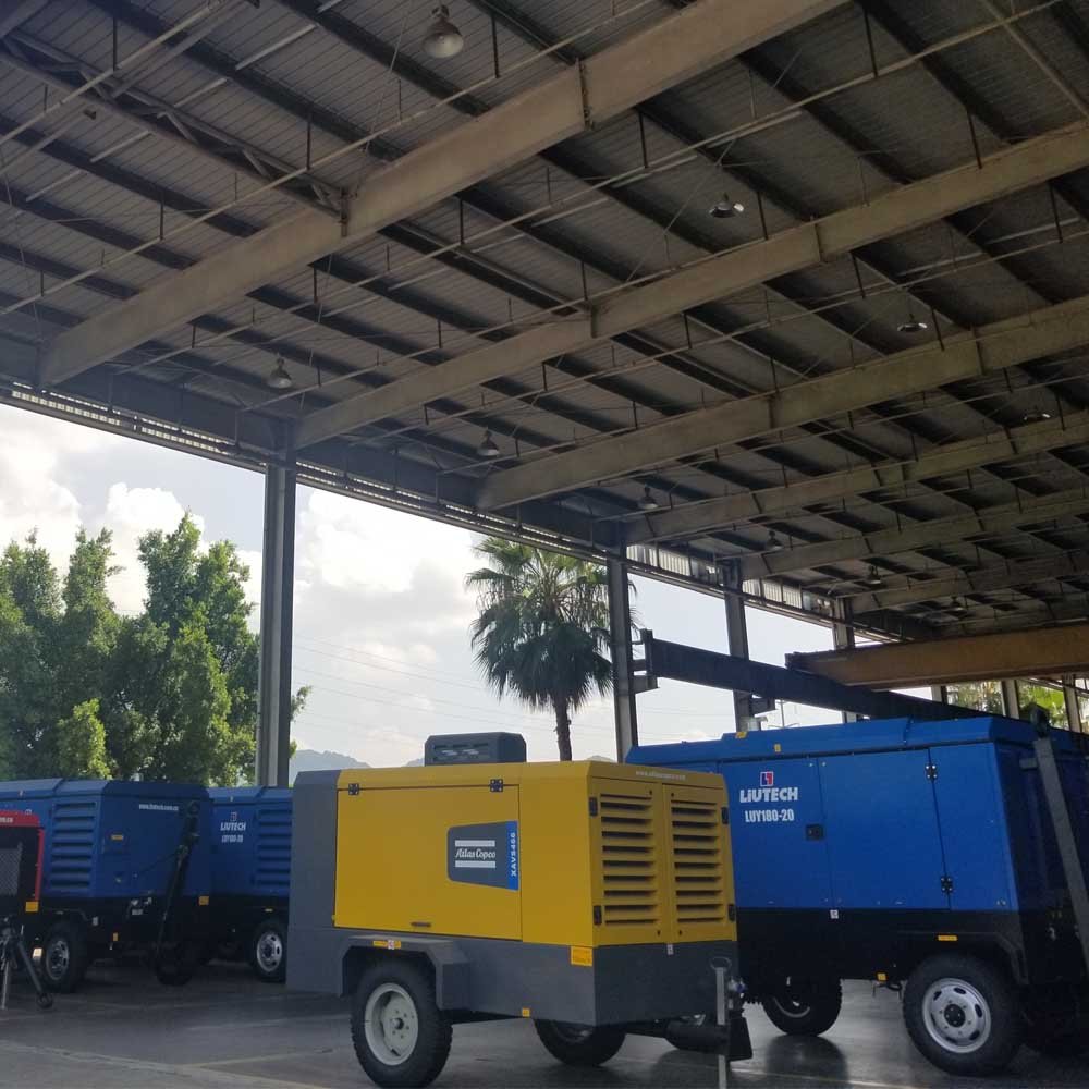 Atlas Copco Liutech LUY High Efficiency Air Compressor for Drilling Blasting and Tunnel Boring Applications