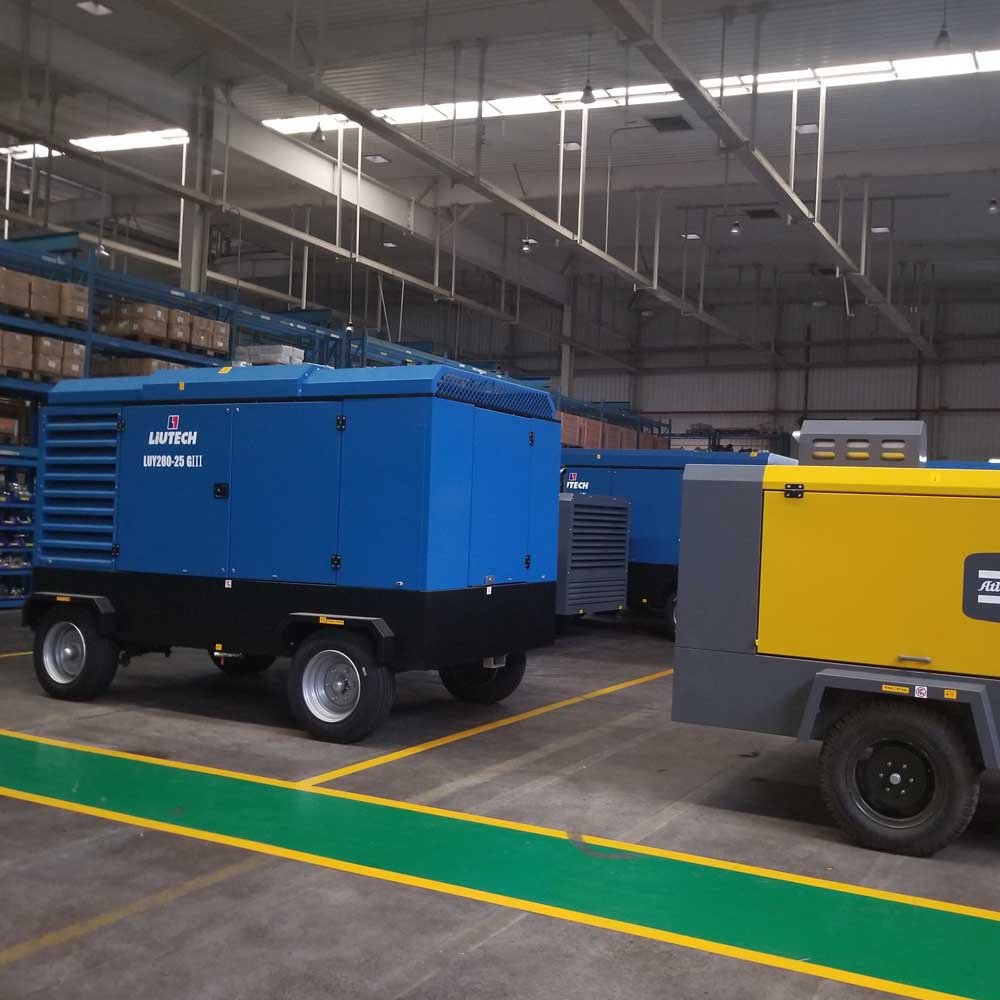 Atlas Copco Liutech LUY High Efficiency Air Compressor for Drilling Blasting and Tunnel Boring Applications