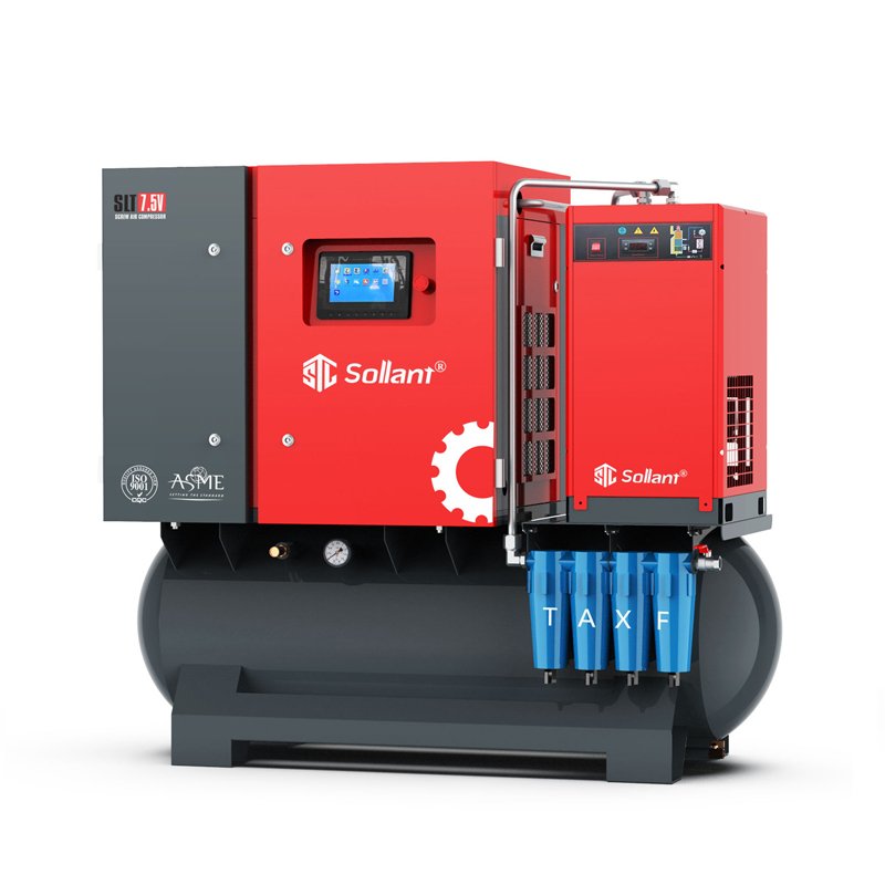 Sollant air Compressor 4-in-1 for Laser Cutting Machine air End Rotary Screw air Compressor with Dryer