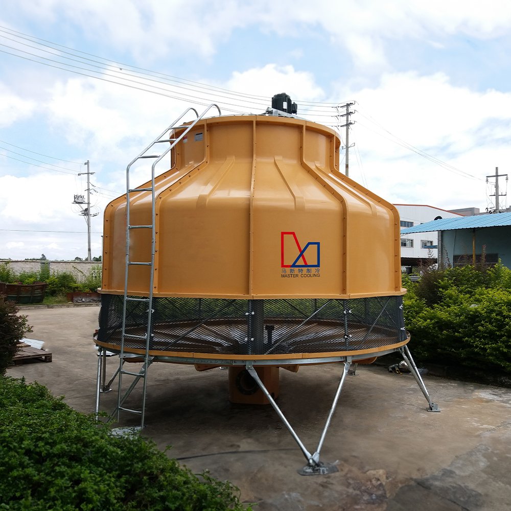 Fiber Glass Yellow or Grey Color Counter Flow Flow Rate Customized Open Cooling Tower for Industry