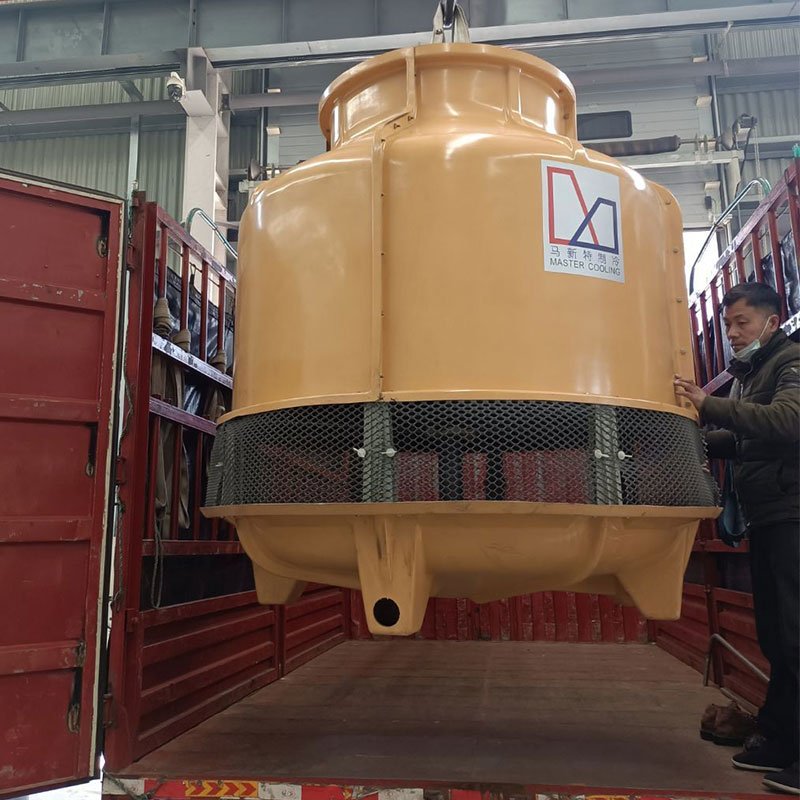 Fiber Glass Yellow or Grey Color Counter Flow Flow Rate Customized Open Cooling Tower for Industry