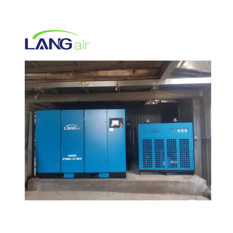 Langair 75kW 100HP Two-stage Compression Permanent Variable Frequency Conversion Screw Air Compressor with Energy Efficiency