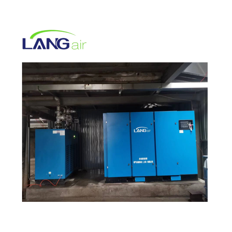Langair 75kW 100HP Two-stage Compression Permanent Variable Frequency Conversion Screw Air Compressor with Energy Efficiency