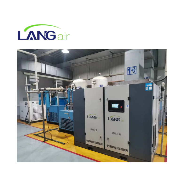 Langair 75kW 100HP Two-stage Compression Permanent Variable Frequency Conversion Screw Air Compressor with Energy Efficiency
