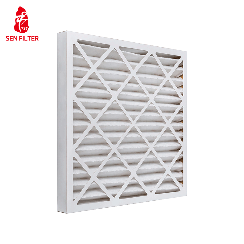 Customized Merv 8 Pleated AC Furnace Air Filter 16x20x1 HVAC Air System Cardboard Paper Frame New Direct China Supplier