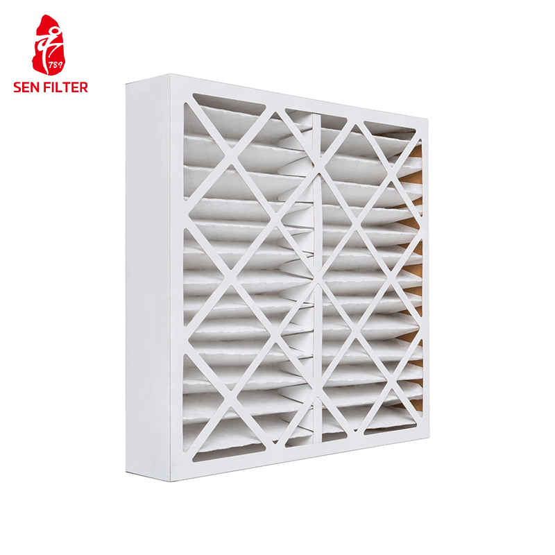 Customized Merv 8 Pleated AC Furnace Air Filter 16x20x1 HVAC Air System Cardboard Paper Frame New Direct China Supplier