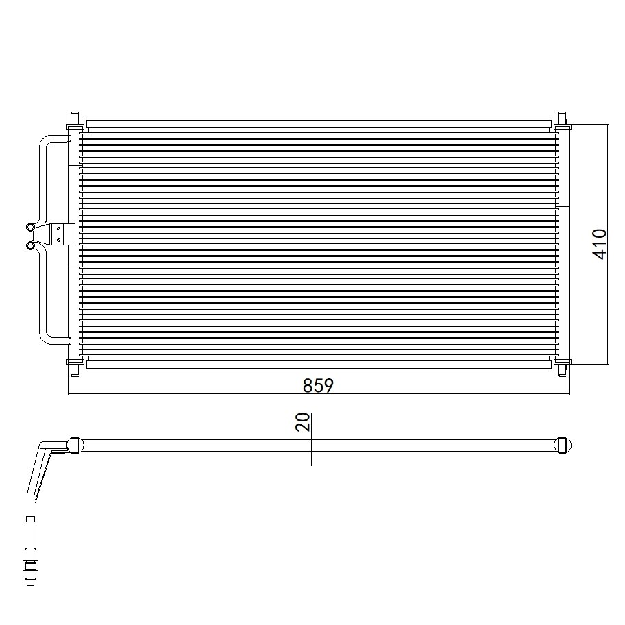 Aftermarket Car Auto Air Conditioning System Auto AC Condenser for FORD F150 F250 OEM 7C3Z19712A AB
