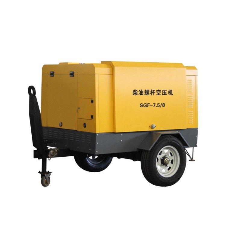 14 Bar 750 CFM Diesel Driven Portable Screw Air Compressor for Drilling Borehole