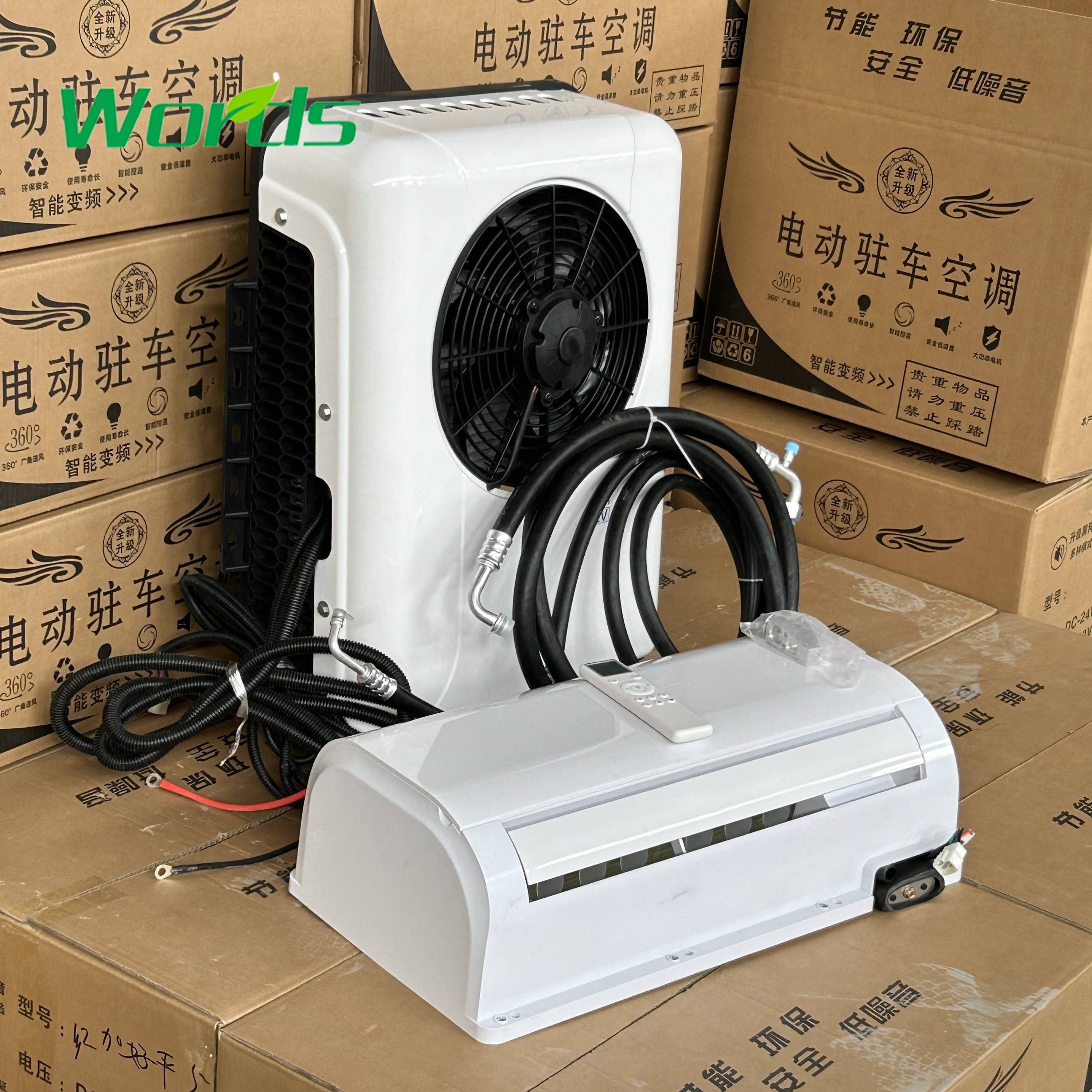 DC 12V Split Parking air Conditioner A/C Electric Vehicle air Conditioning System Truck RV Parking Cooler 24V