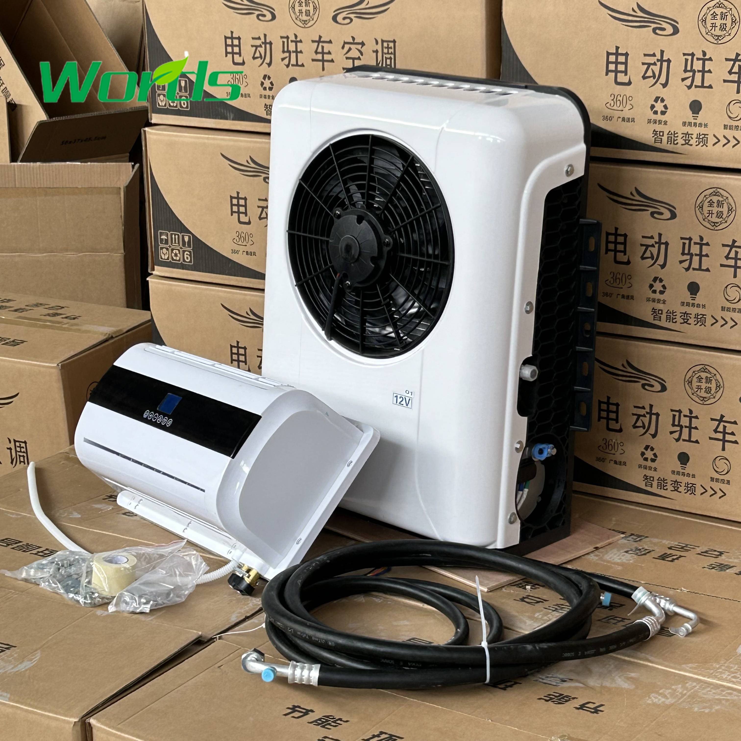 DC 12V Split Parking air Conditioner A/C Electric Vehicle air Conditioning System Truck RV Parking Cooler 24V