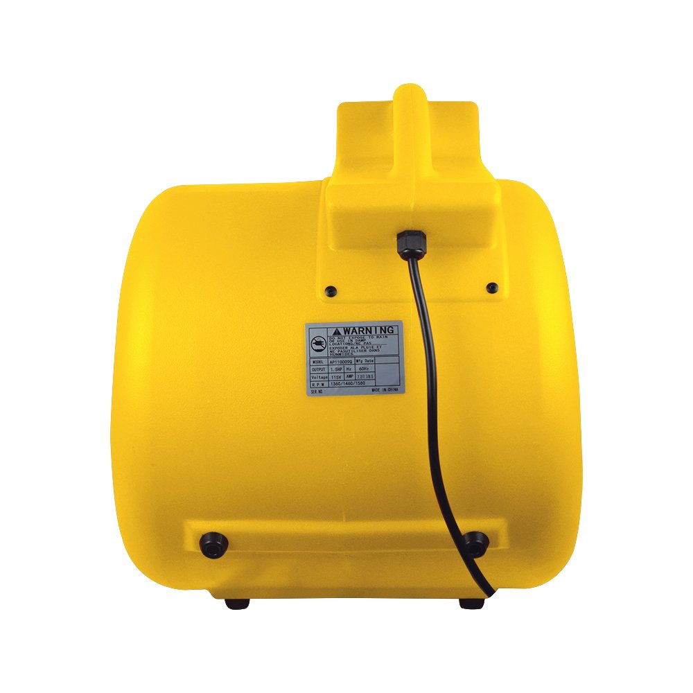 W Customizable GFCI Air Mover Portable Air Blower 3 Position Powerful Carpet Dryer Water Damage Restoration Floor Dryer Cleaner