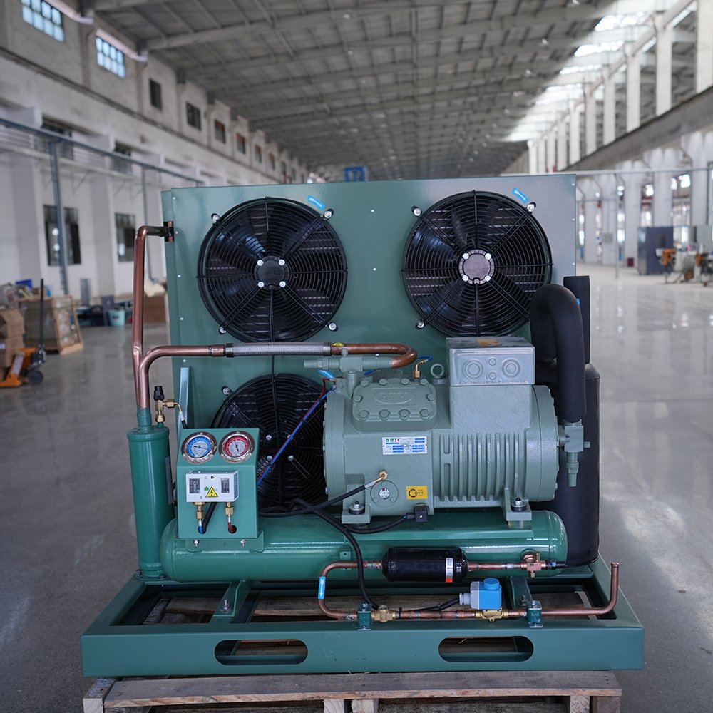 2024 Condensing Unit With Motor Cooling Fans Chiller Cold Room Compressor Refrigeration Unit Air Cooled Condens Unit 6Hp