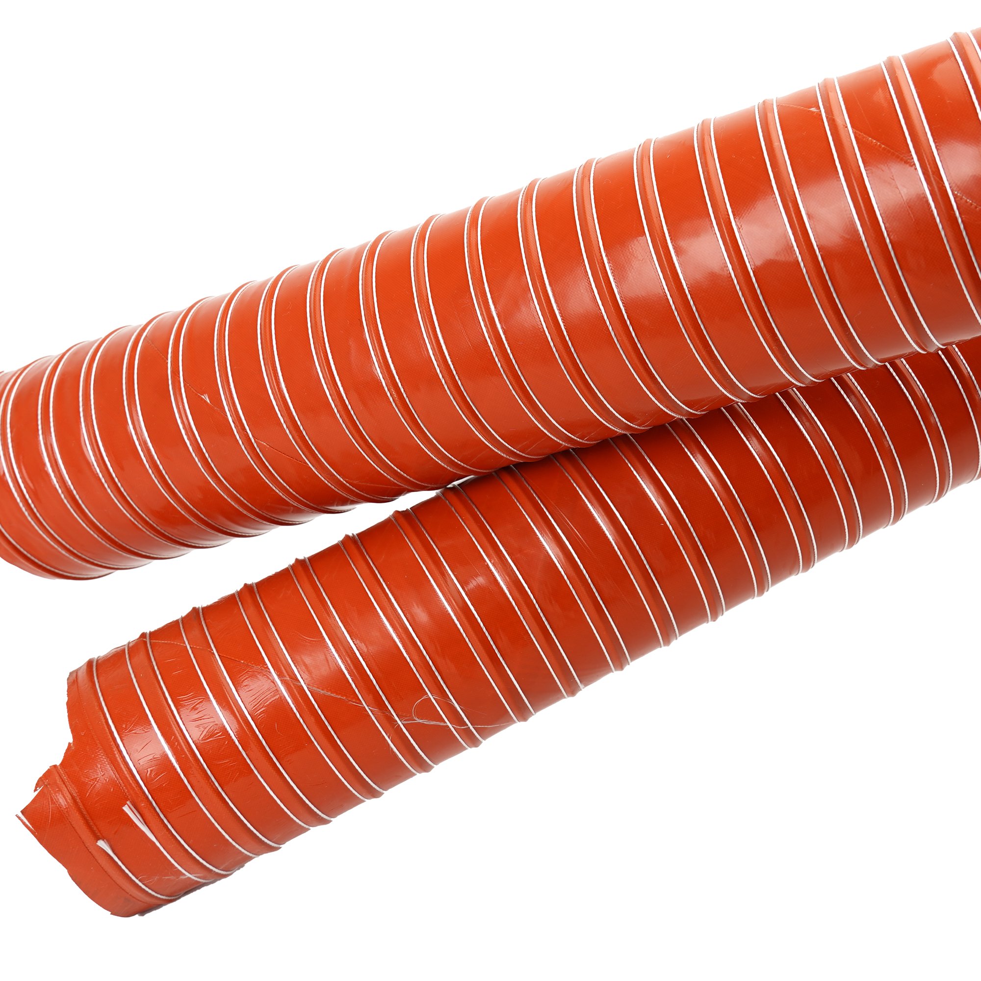 Silicone Rubber Fireproof Flame Flexible Duct Brake Cold and Hot Air Intake Ducting Hose for Hvac System