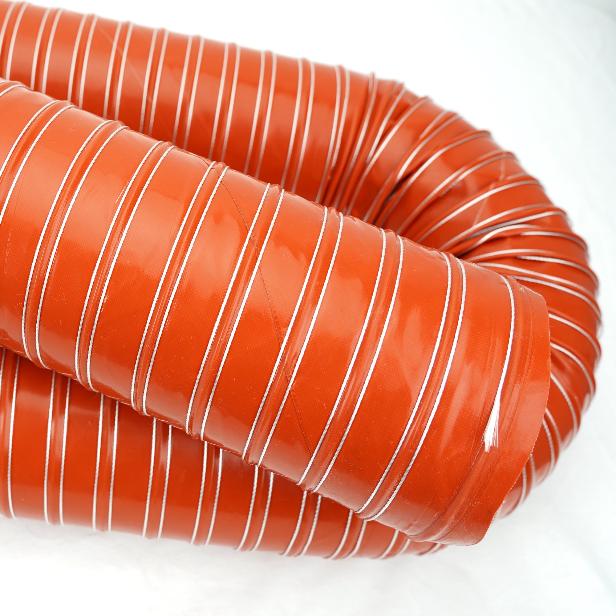 Silicone Rubber Fireproof Flame Flexible Duct Brake Cold and Hot Air Intake Ducting Hose for Hvac System