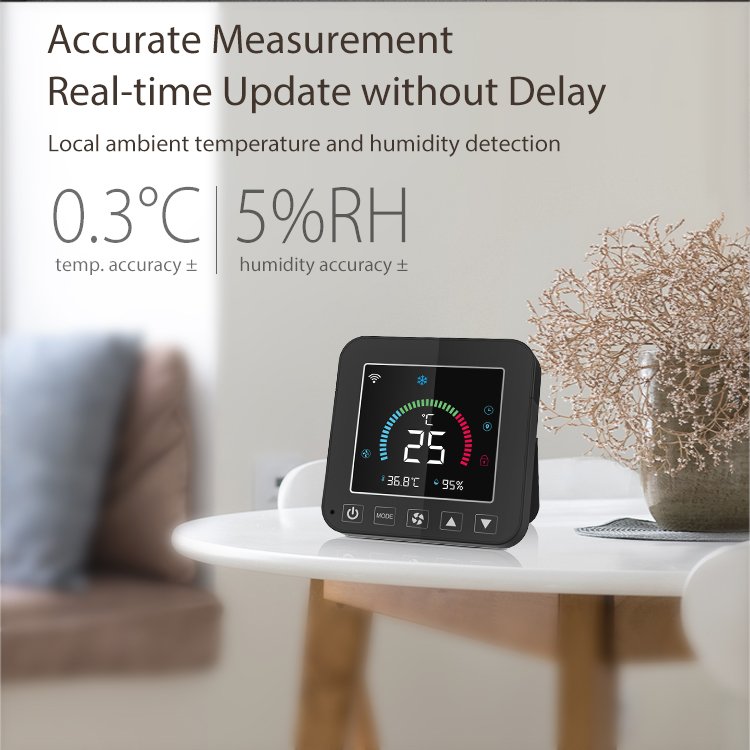 Tuya WiFi Smart Air Conditioner Controller USB Temperature Humidity Controller LCD Touch Screen Smart Home for Google Home Alexa