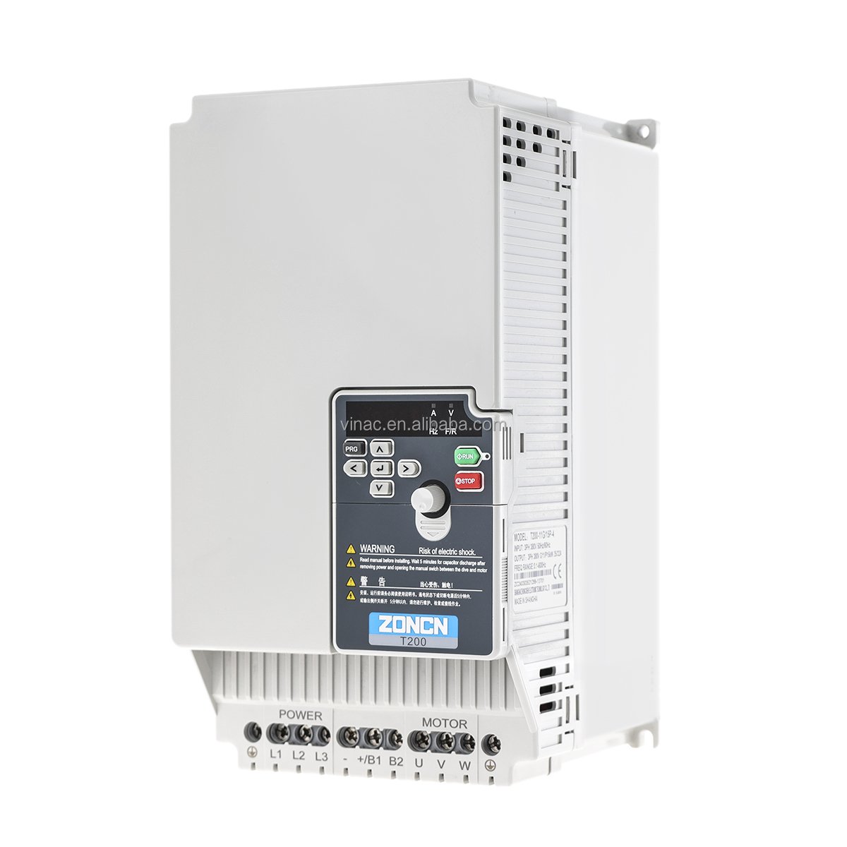 ZONCN High Quality 0.4KW-500KW 220V/380V 1/3 Phase Inverter Variable Frequency Drive VFD Fan Woodworking Textile Air Compressor