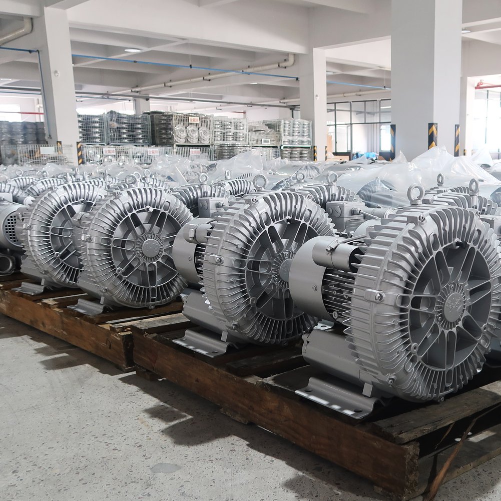 Big Airflow Three Phase Ring Blower 1.5HP 2HP 3HP High Pressure Single Impeller Side Channel Blower for Industrial