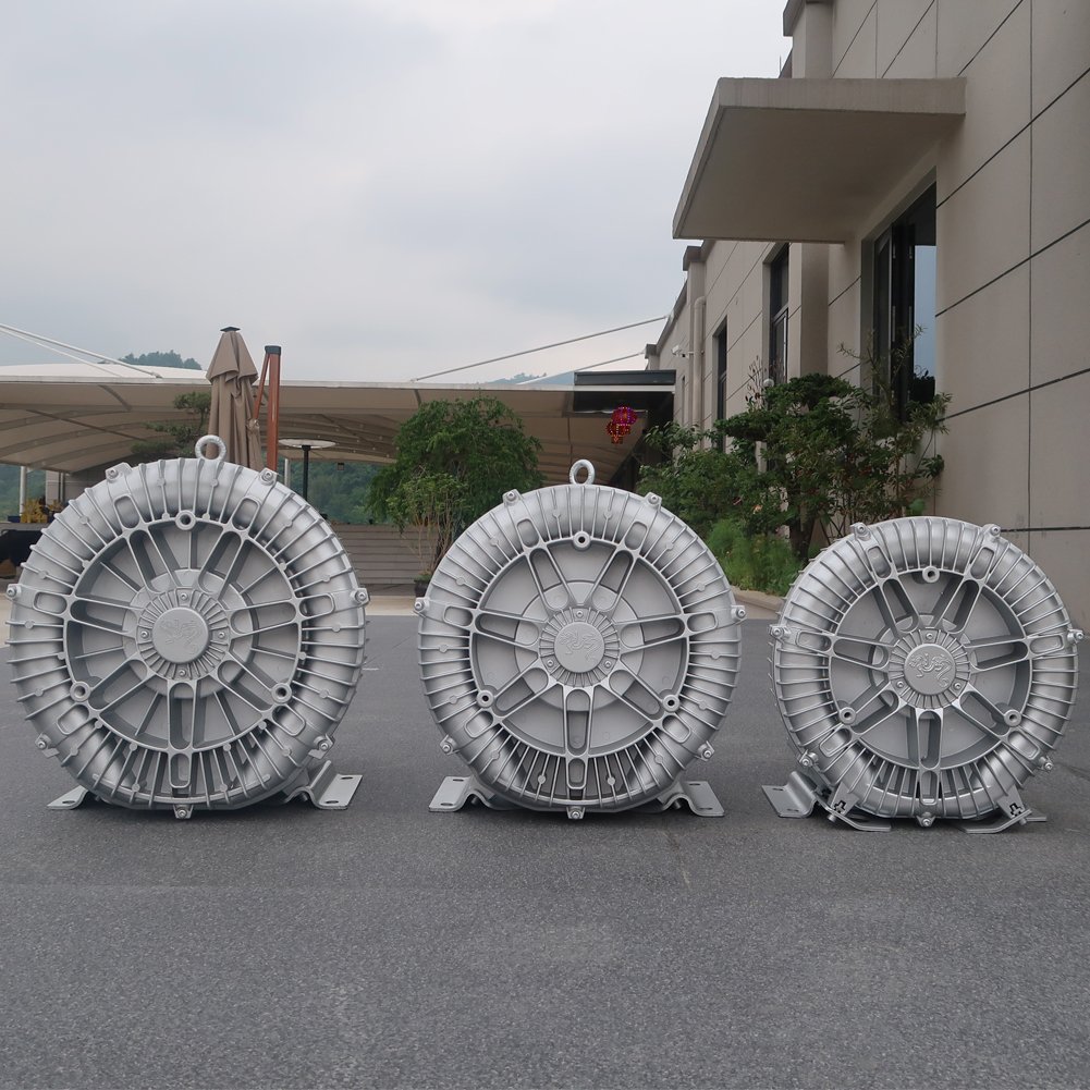 Big Airflow Three Phase Ring Blower 1.5HP 2HP 3HP High Pressure Single Impeller Side Channel Blower for Industrial