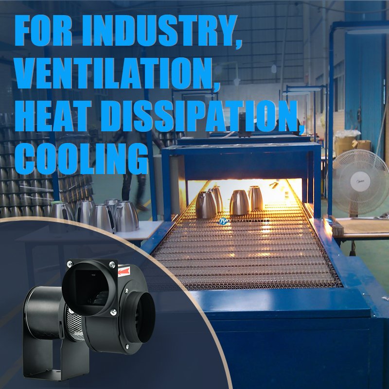 220V 6.7CMM 60W 48Db High Temperature Resistant Powerful Cooling Industrial Small Centrifugal Blower Fan