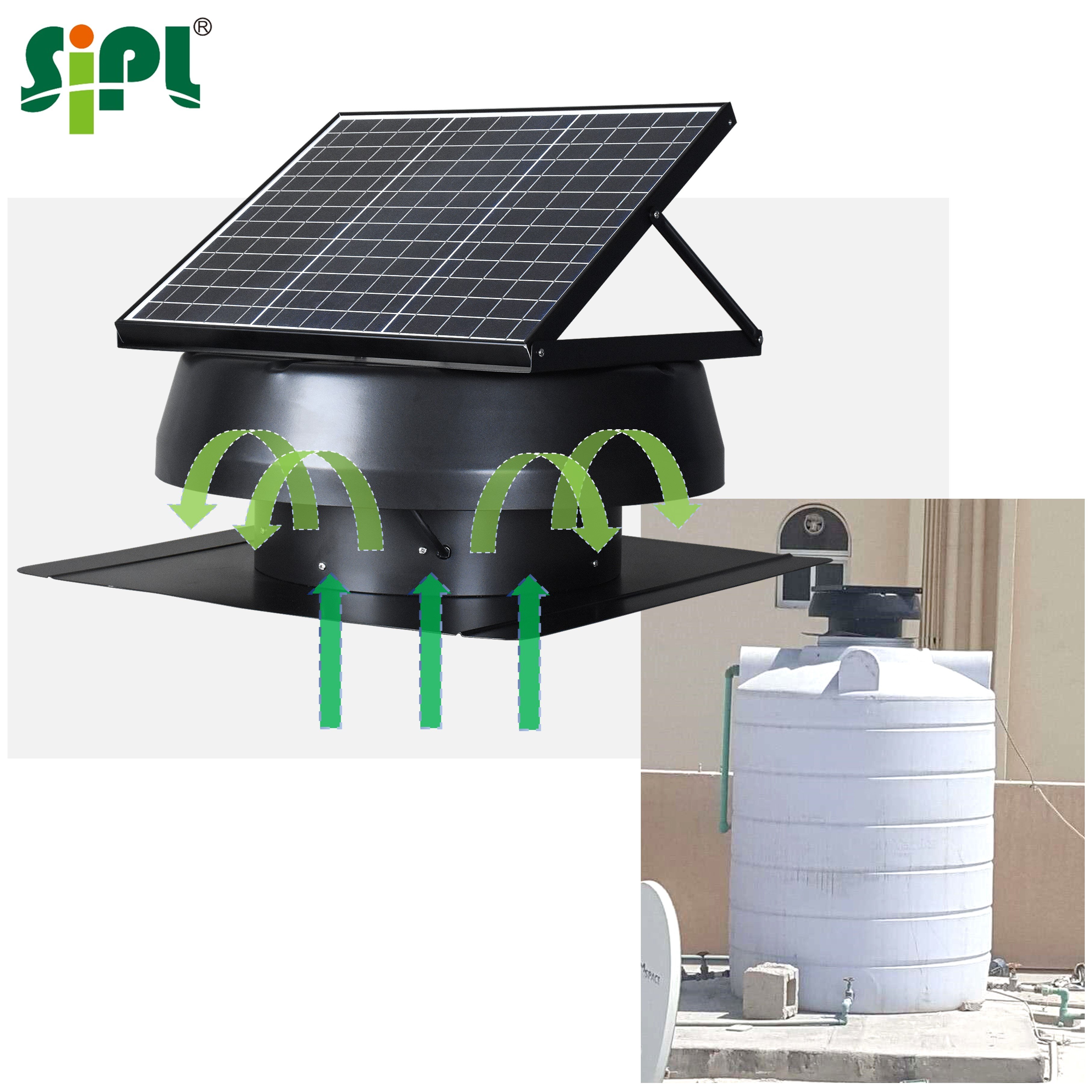 Hot Sale 60W Solar Panel Powered Water Tank Cooler Heat Extractor Attic Gable Ceiling Ventilation Roof Exhaust Fan DC Air Blower