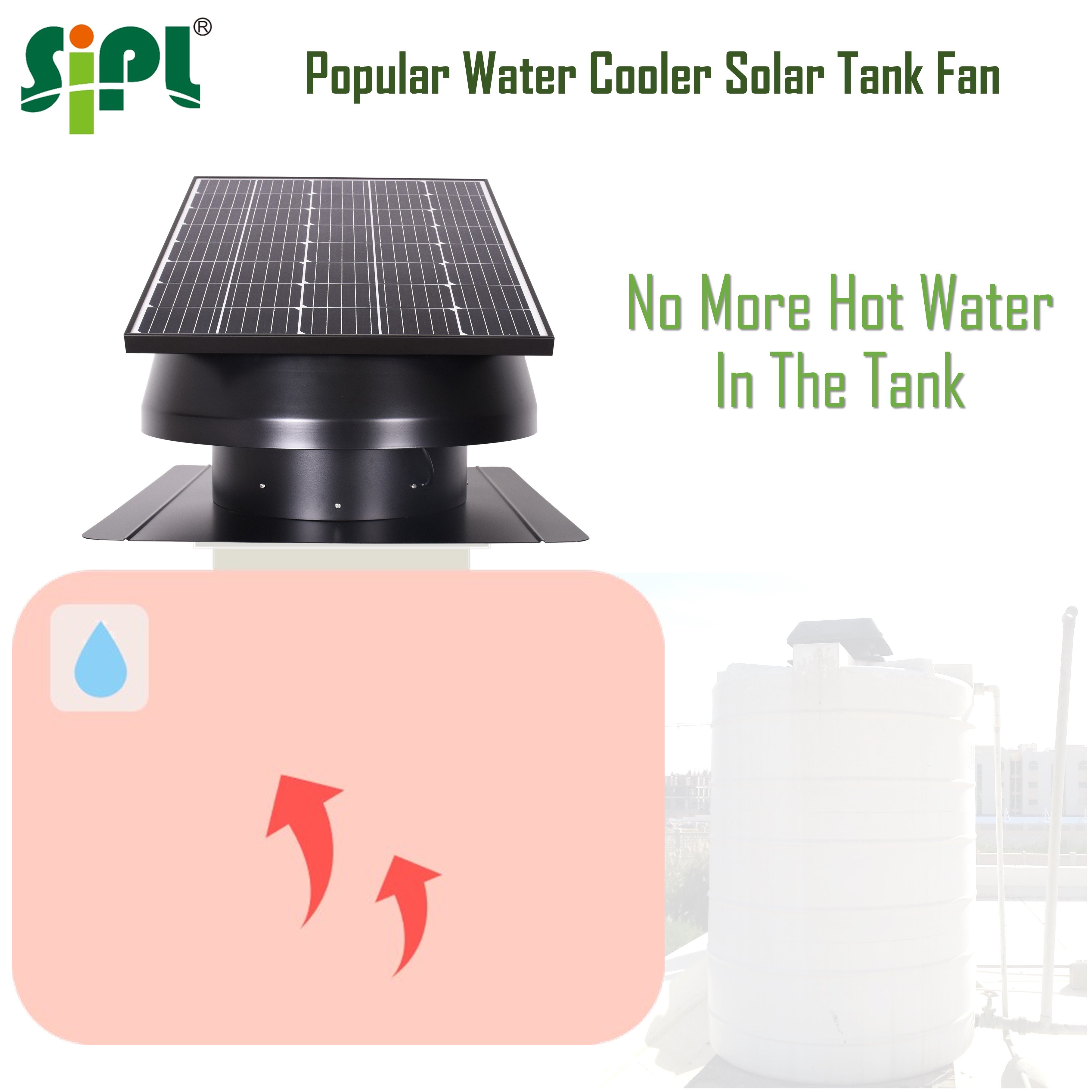 Hot Sale 60W Solar Panel Powered Water Tank Cooler Heat Extractor Attic Gable Ceiling Ventilation Roof Exhaust Fan DC Air Blower
