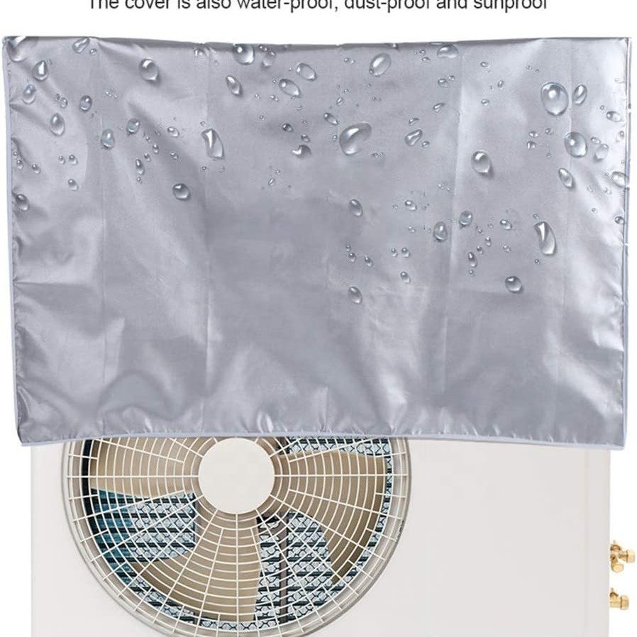 Outdoor Polyester External Air Conditioner Dust Cover Manual Waterresistant and Decorative for Home Use