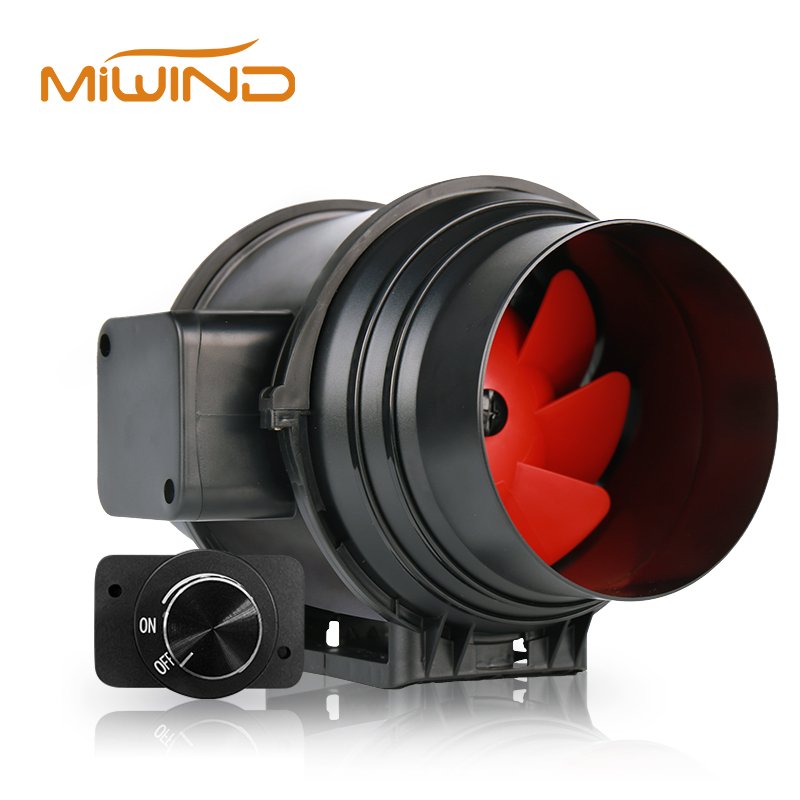 Smart Inline Duct Ventilation Fan 4 Inch Programmable Humidity Temperature Controller EC Motor Exhaust Air Blower Fan