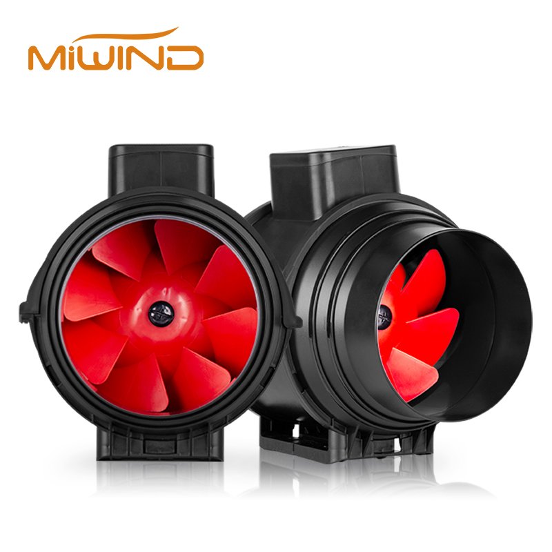 Smart Inline Duct Ventilation Fan 4 Inch Programmable Humidity Temperature Controller EC Motor Exhaust Air Blower Fan
