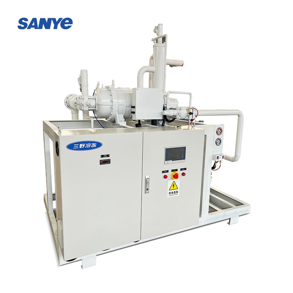 70HP 100HP 120HP 150HP Screw Compressor Condensing Unit for Large Volume Refrigeration Freezer Room