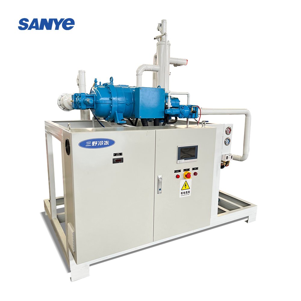 70HP 100HP 120HP 150HP Screw Compressor Condensing Unit for Large Volume Refrigeration Freezer Room