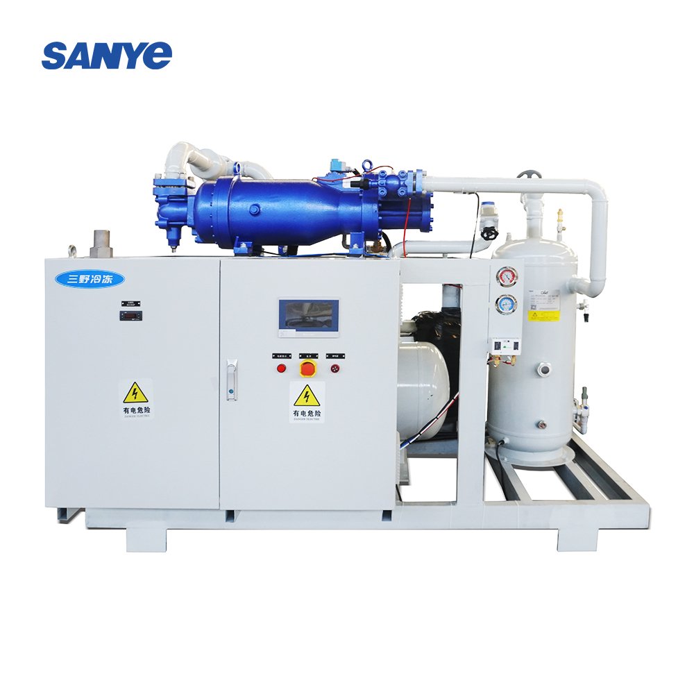 70HP 100HP 120HP 150HP Screw Compressor Condensing Unit for Large Volume Refrigeration Freezer Room