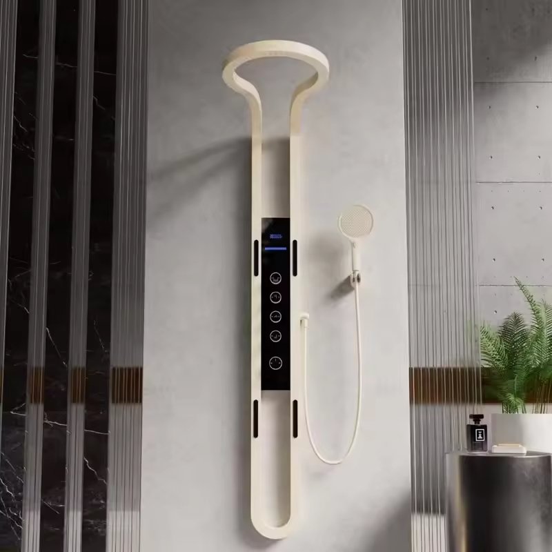 Shower Panel Wall Mount System Stainless Steel Massage Bathroom Showers Column Manufacturer Hotels Villas Apartments