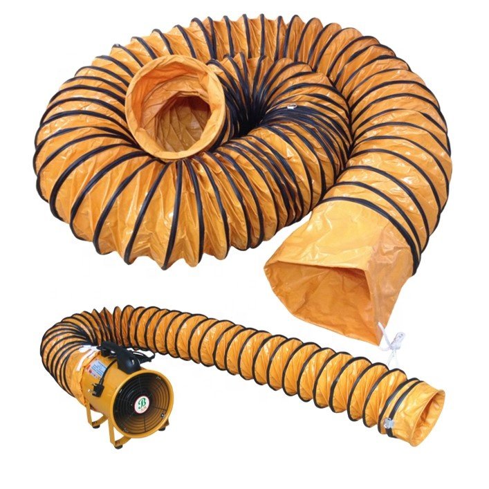 200mm 400mm 600mm Portable Ventilators Axial Blower Workshop Extractor Fan With 5 Meter Air Duct Hose