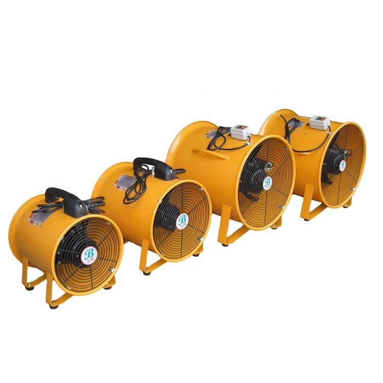 200mm 400mm 600mm Portable Ventilators Axial Blower Workshop Extractor Fan With 5 Meter Air Duct Hose