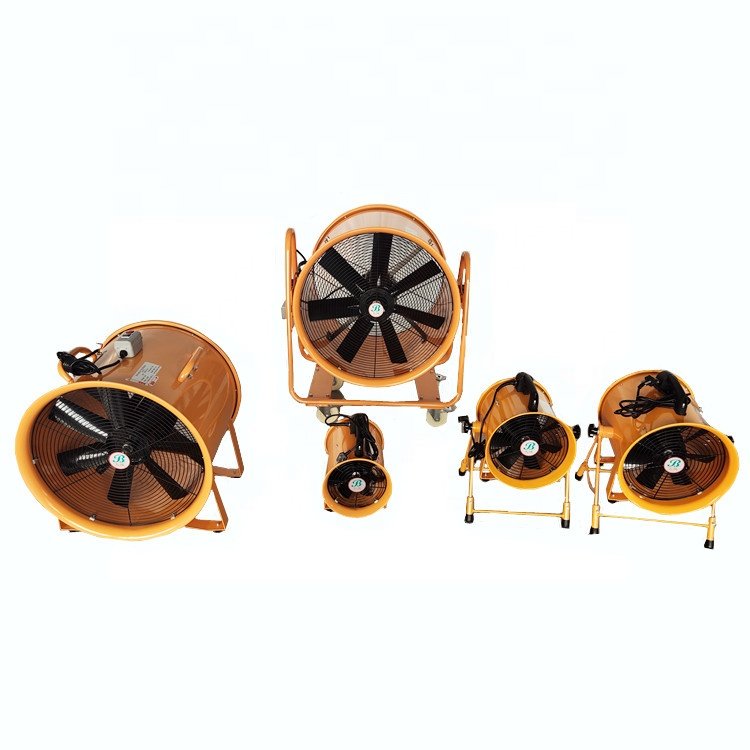 200mm 400mm 600mm Portable Ventilators Axial Blower Workshop Extractor Fan With 5 Meter Air Duct Hose